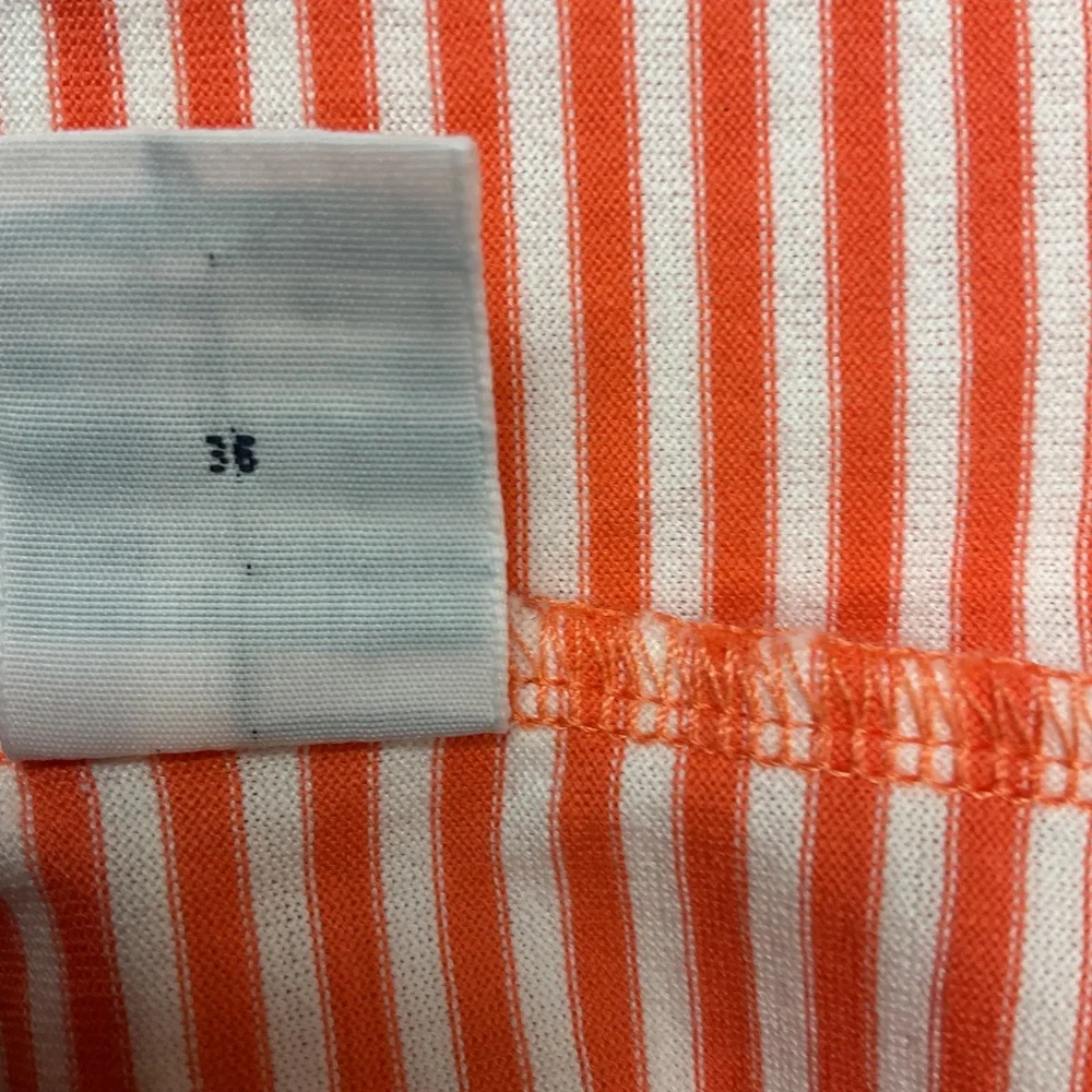 Ralph Lauren Men's Polo Golf Shirt Striped Orange‎ White Short Sleeve Size XL